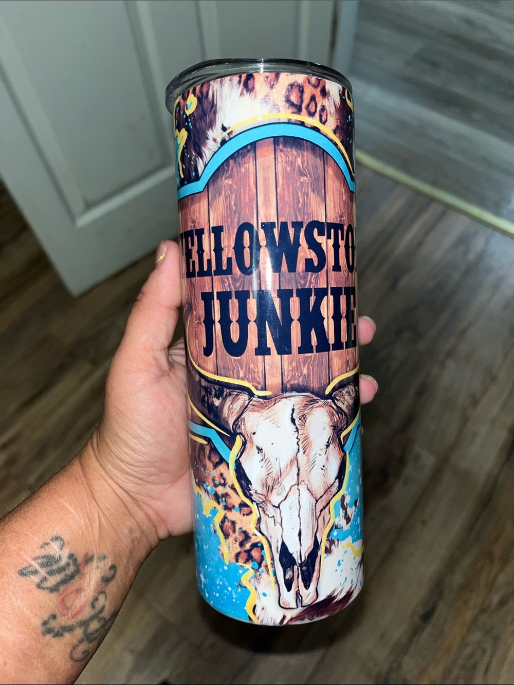 20oz Yellowstone Tumbler - Turquoise & Yellow Accent